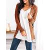 imagePRETTYGARDEN Womens Open Front Cardigan Sweaters Fall Fashion Button Down Cable Knit Chunky Winter Outerwear CoatsBrown
