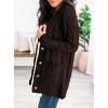 imagePRETTYGARDEN Womens Open Front Cardigan Sweaters Fall Fashion Button Down Cable Knit Chunky Winter Outerwear CoatsCoffee