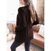 imagePRETTYGARDEN Womens Open Front Cardigan Sweaters Fall Fashion Button Down Cable Knit Chunky Winter Outerwear CoatsCoffee