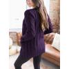 imagePRETTYGARDEN Womens Open Front Cardigan Sweaters Fall Fashion Button Down Cable Knit Chunky Winter Outerwear CoatsDark Purple