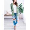 imagePRETTYGARDEN Womens Open Front Cardigan Sweaters Fall Fashion Button Down Cable Knit Chunky Winter Outerwear CoatsGreen