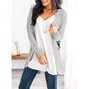 imagePRETTYGARDEN Womens Open Front Cardigan Sweaters Fall Fashion Button Down Cable Knit Chunky Winter Outerwear CoatsGrey