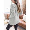 imagePRETTYGARDEN Womens Open Front Cardigan Sweaters Fall Fashion Button Down Cable Knit Chunky Winter Outerwear CoatsGrey