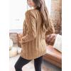 imagePRETTYGARDEN Womens Open Front Cardigan Sweaters Fall Fashion Button Down Cable Knit Chunky Winter Outerwear CoatsKhaki