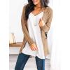 imagePRETTYGARDEN Womens Open Front Cardigan Sweaters Fall Fashion Button Down Cable Knit Chunky Winter Outerwear CoatsKhaki