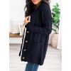 imagePRETTYGARDEN Womens Open Front Cardigan Sweaters Fall Fashion Button Down Cable Knit Chunky Winter Outerwear CoatsNavy