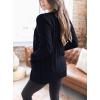 imagePRETTYGARDEN Womens Open Front Cardigan Sweaters Fall Fashion Button Down Cable Knit Chunky Winter Outerwear CoatsNavy