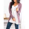 imagePRETTYGARDEN Womens Open Front Cardigan Sweaters Fall Fashion Button Down Cable Knit Chunky Winter Outerwear CoatsPurple