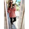 imagePRETTYGARDEN Womens Open Front Cardigan Sweaters Fall Fashion Button Down Cable Knit Chunky Winter Outerwear CoatsRed