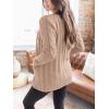 imagePRETTYGARDEN Womens Open Front Cardigan Sweaters Fall Fashion Button Down Cable Knit Chunky Winter Outerwear CoatsTan
