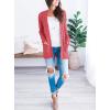 imagePRETTYGARDEN Womens Open Front Cardigan Sweaters Fall Fashion Button Down Cable Knit Chunky Winter Outerwear CoatsVermilion