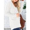 imagePRETTYGARDEN Womens Open Front Cardigan Sweaters Fall Fashion Button Down Cable Knit Chunky Winter Outerwear CoatsWhite