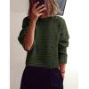 imagePRETTYGARDEN Womens Sweaters Fall 2024 Casual Long Sleeve Crewneck Button Loose Winter Knit Pullover Sweater TopsArmy Green