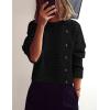 imagePRETTYGARDEN Womens Sweaters Fall 2024 Casual Long Sleeve Crewneck Button Loose Winter Knit Pullover Sweater TopsBlack