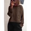 imagePRETTYGARDEN Womens Sweaters Fall 2024 Casual Long Sleeve Crewneck Button Loose Winter Knit Pullover Sweater TopsCoffee