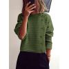 imagePRETTYGARDEN Womens Sweaters Fall 2024 Casual Long Sleeve Crewneck Button Loose Winter Knit Pullover Sweater TopsLight Army Green