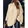 imagePRETTYGARDEN Womens Winter Turtleneck Oversized Sweaters Long Sleeve Chunky Knit Slouchy Pullover Sweater TopsBeige