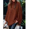 imagePRETTYGARDEN Womens Winter Turtleneck Oversized Sweaters Long Sleeve Chunky Knit Slouchy Pullover Sweater TopsBrick Red