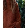 imagePRETTYGARDEN Womens Winter Turtleneck Oversized Sweaters Long Sleeve Chunky Knit Slouchy Pullover Sweater TopsBrick Red