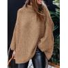 imagePRETTYGARDEN Womens Winter Turtleneck Oversized Sweaters Long Sleeve Chunky Knit Slouchy Pullover Sweater TopsCamel