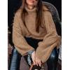 imagePRETTYGARDEN Womens Winter Turtleneck Oversized Sweaters Long Sleeve Chunky Knit Slouchy Pullover Sweater TopsCamel