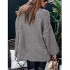 imagePRETTYGARDEN Womens Winter Turtleneck Oversized Sweaters Long Sleeve Chunky Knit Slouchy Pullover Sweater TopsGrey