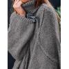 imagePRETTYGARDEN Womens Winter Turtleneck Oversized Sweaters Long Sleeve Chunky Knit Slouchy Pullover Sweater TopsGrey