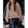 imagePRETTYGARDEN Womens Winter Turtleneck Oversized Sweaters Long Sleeve Chunky Knit Slouchy Pullover Sweater TopsKhaki