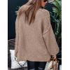 imagePRETTYGARDEN Womens Winter Turtleneck Oversized Sweaters Long Sleeve Chunky Knit Slouchy Pullover Sweater TopsKhaki