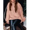 imagePRETTYGARDEN Womens Winter Turtleneck Oversized Sweaters Long Sleeve Chunky Knit Slouchy Pullover Sweater TopsLight Pink