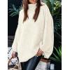 imagePRETTYGARDEN Womens Winter Turtleneck Oversized Sweaters Long Sleeve Chunky Knit Slouchy Pullover Sweater TopsWhite