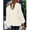 imagePRETTYGARDEN Womens Winter Turtleneck Oversized Sweaters Long Sleeve Chunky Knit Slouchy Pullover Sweater TopsWhite