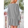 imagePRETTYGARDEN Womens Fall Patchwork Sweatshirt Dress Casual Long Sleeve Crewneck Pullover Cute Babydoll Mini DressesGrey