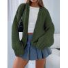 imagePRETTYGARDEN Womens Cardigan Sweaters 2024 Fall Trendy Chunky Knit Outerwear Outfits Fashion Long Sleeve CardigansArmy Green