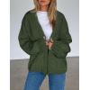 imagePRETTYGARDEN Womens Cardigan Sweaters 2024 Fall Trendy Chunky Knit Outerwear Outfits Fashion Long Sleeve CardigansArmy Green