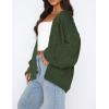 imagePRETTYGARDEN Womens Cardigan Sweaters 2024 Fall Trendy Chunky Knit Outerwear Outfits Fashion Long Sleeve CardigansArmy Green