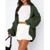 imagePRETTYGARDEN Womens Cardigan Sweaters 2024 Fall Trendy Chunky Knit Outerwear Outfits Fashion Long Sleeve CardigansArmy Green