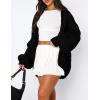 imagePRETTYGARDEN Womens Cardigan Sweaters 2024 Fall Trendy Chunky Knit Outerwear Outfits Fashion Long Sleeve CardigansBlack