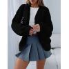 imagePRETTYGARDEN Womens Cardigan Sweaters 2024 Fall Trendy Chunky Knit Outerwear Outfits Fashion Long Sleeve CardigansBlack