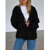 imagePRETTYGARDEN Womens Cardigan Sweaters 2024 Fall Trendy Chunky Knit Outerwear Outfits Fashion Long Sleeve CardigansBlack