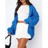 imagePRETTYGARDEN Womens Cardigan Sweaters 2024 Fall Trendy Chunky Knit Outerwear Outfits Fashion Long Sleeve CardigansBlue