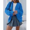 imagePRETTYGARDEN Womens Cardigan Sweaters 2024 Fall Trendy Chunky Knit Outerwear Outfits Fashion Long Sleeve CardigansBlue