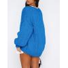 imagePRETTYGARDEN Womens Cardigan Sweaters 2024 Fall Trendy Chunky Knit Outerwear Outfits Fashion Long Sleeve CardigansBlue
