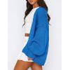 imagePRETTYGARDEN Womens Cardigan Sweaters 2024 Fall Trendy Chunky Knit Outerwear Outfits Fashion Long Sleeve CardigansBlue
