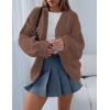 imagePRETTYGARDEN Womens Cardigan Sweaters 2024 Fall Trendy Chunky Knit Outerwear Outfits Fashion Long Sleeve CardigansCoffee