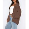 imagePRETTYGARDEN Womens Cardigan Sweaters 2024 Fall Trendy Chunky Knit Outerwear Outfits Fashion Long Sleeve CardigansCoffee