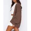 imagePRETTYGARDEN Womens Cardigan Sweaters 2024 Fall Trendy Chunky Knit Outerwear Outfits Fashion Long Sleeve CardigansCoffee