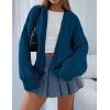 imagePRETTYGARDEN Womens Cardigan Sweaters 2024 Fall Trendy Chunky Knit Outerwear Outfits Fashion Long Sleeve CardigansDark Blue