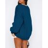 imagePRETTYGARDEN Womens Cardigan Sweaters 2024 Fall Trendy Chunky Knit Outerwear Outfits Fashion Long Sleeve CardigansDark Blue