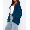 imagePRETTYGARDEN Womens Cardigan Sweaters 2024 Fall Trendy Chunky Knit Outerwear Outfits Fashion Long Sleeve CardigansDark Blue